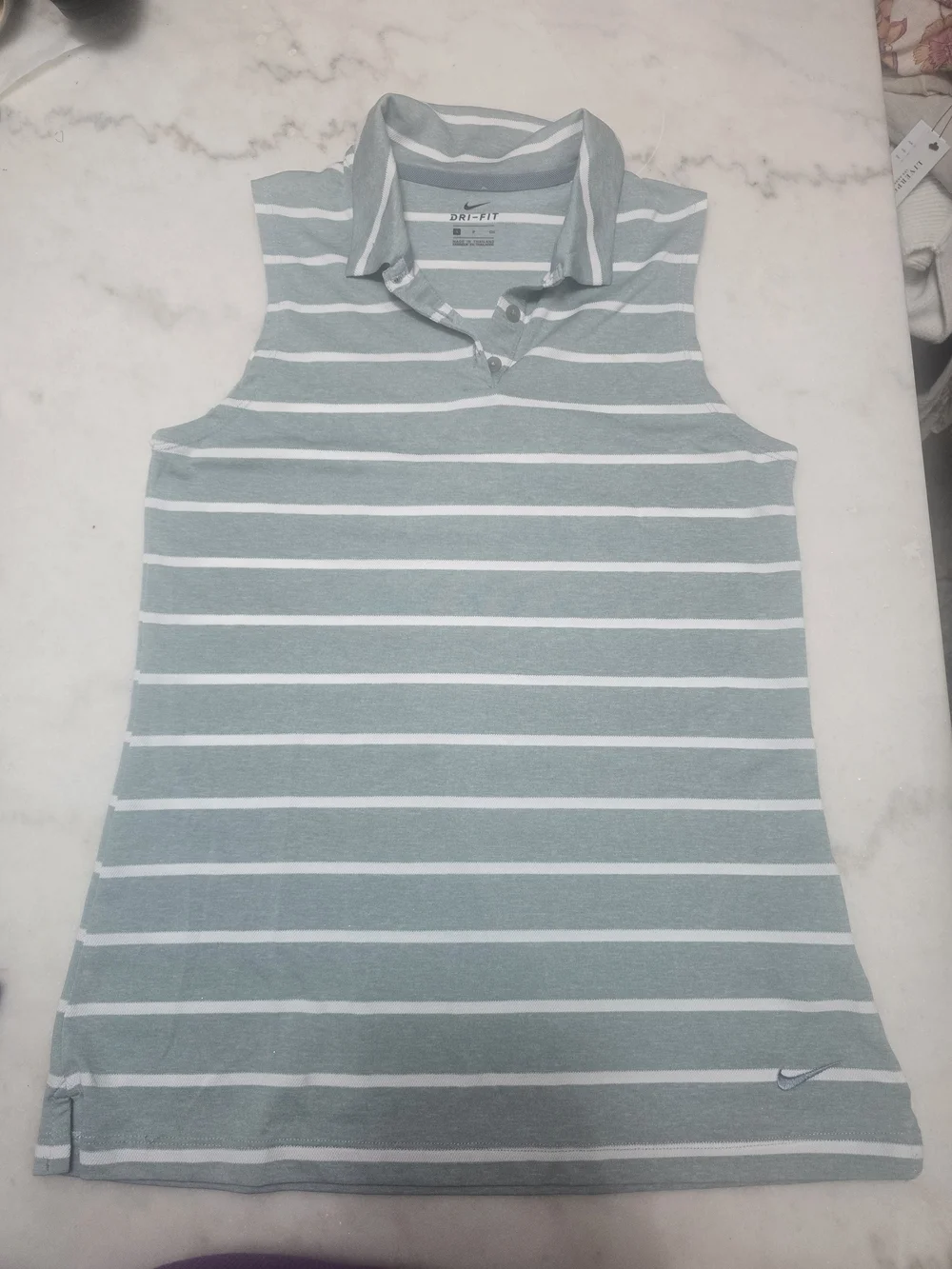 Nike Dri-FIT Striped Polo - Mint Green & White